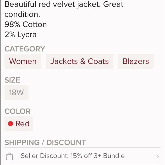 Talbots Red Jacket - Picture 7 of 7